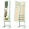 MDF Jewelry Cabinet with Full-Length Tilting Mirror and Storage